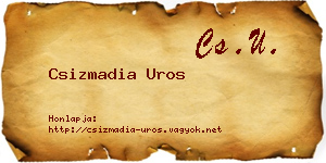 Csizmadia Uros névjegykártya